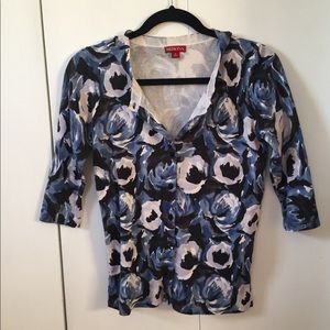 BOGO🛍️ Merona Sweater - Blue White - 3/4 Sleeve - S